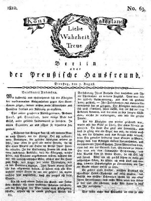 No. 63., 7. August 1810