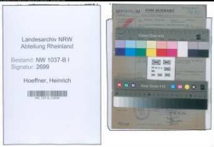 Entnazifizierung Heinrich Hoeffner , geb. 10.10.1903 (Buchhalter)