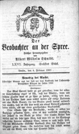 6. Stueck, 4. Februar 1867