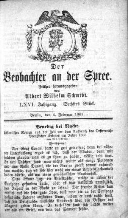 6. Stueck, 4. Februar 1867