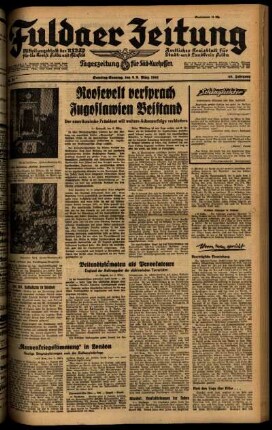 Ausgabe vom Samstag, den 08. März 1941.