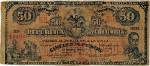 Geldschein, 50 Pesos, 30.9.1900