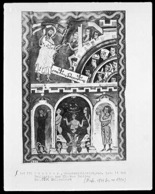 Psalterium (aus Kloster Polling) — Christi Höllenfahrt, Folio 10verso