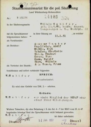 Schäfer, Wilhelm