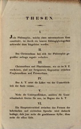Thesen, welche zur Erlangung der Würde eines Doctors der Philosophie auf der Ludwigs-Universität den 12ten November 1834 öffentlich vertheidigen wird Joseph Dernburg aus Mainz
