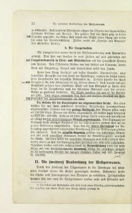 II. Die (weitere) Ausbreitung der Westgermanen