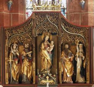 Ersheimer Altarschrein — Festtagsseite — Madonna mit Heiligen