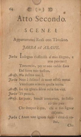 Atto Secondo. [=Zweiter Akt, ital., franz.]