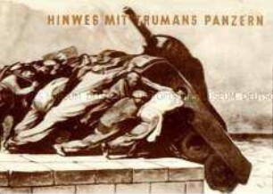Postkarte des Deutschen Komitees der Kämpfer für den Frieden