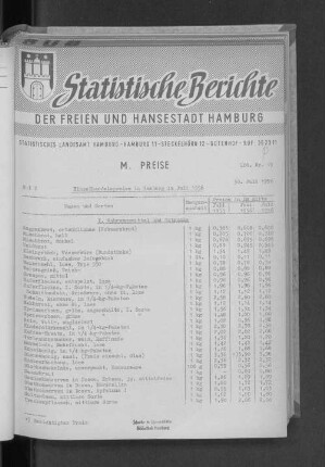 Einzelhandelspreise in Hamburg im Juli 1956 : Lfd. Nr. 19