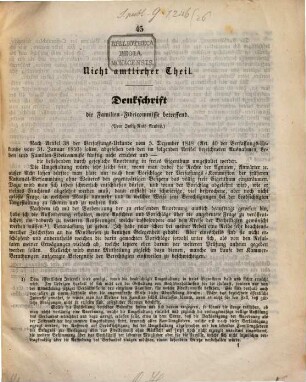 Denkschrift die Familien-Fideikommisse betreffend