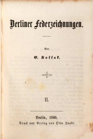 Berliner Federzeichnungen, 2