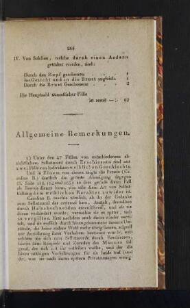 Allgemeine Bemerkungen.