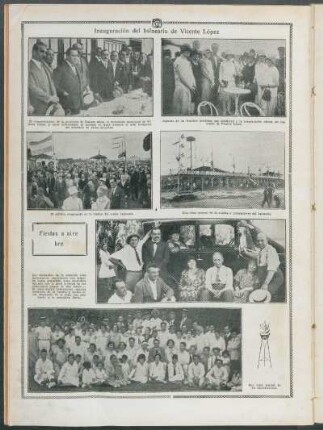 Inauguración del balneario de Vicente López