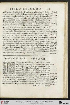 Cap. LXXII. Dell'hedera