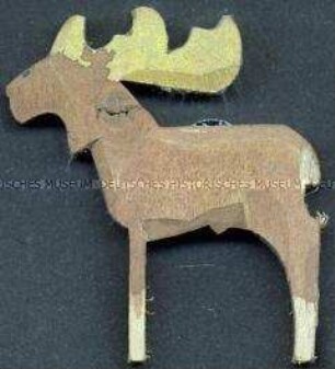 WHW-Abzeichen, Tiere des Jagdlebens: Elch, Straßensammlung im Gau Ostpreußen vom 14./15. Januar 1940