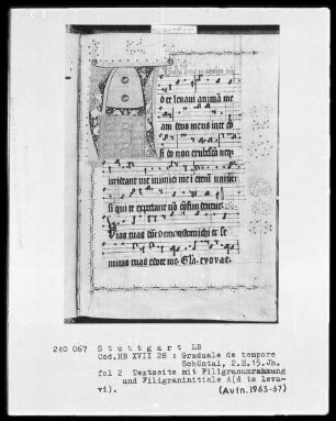 Graduale de Tempore — Initiale A(d te levavi), Folio 2recto