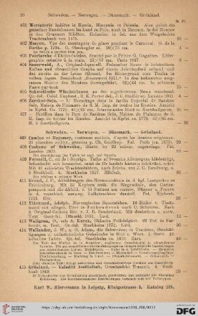 Schweden. - Norwegen. - Dänemark. - Grönland (Nr. 408 - 419)