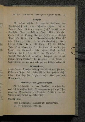 Packträger und Fremdenführer.