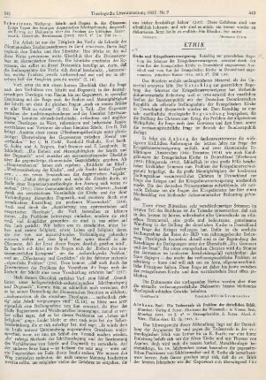 542 [Rezension] Kirche und Kriegsdienstverweigerung