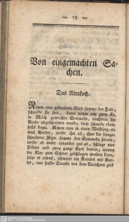Von eingemachten Sachen