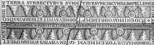 Hildesheim, St. Michael, ehem. Benediktiner-Klosterkirche, Krypta, Grab des Hl. Bernward, Sarkophag, graph. Darstellung der Oberseite; Hl. Bernward (gest. 1022)
