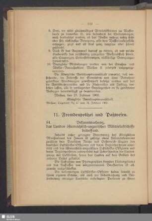 11. Fremdenpolizei und Paßwesen