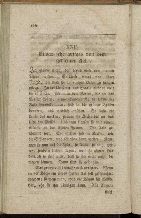 XXII. Etwas sehr artiges, von dem gemeinen Aal.