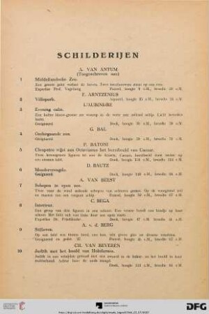 Schilderijen (Nr. 1-149)