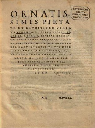 Conciones duae de die festo Joannis Baptistae