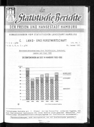 Ernteberichterstattung über Feldfrüchte, Grünland, Gemüse und Obst 1966 : Lfd. Nr. 1