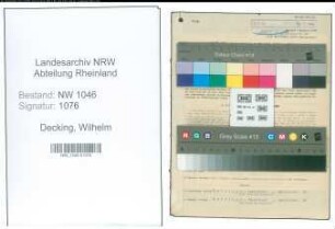 Entnazifizierung Wilhelm Decking , geb. 21.08.1904 (Regierungsrat)