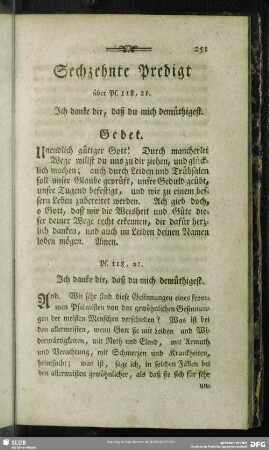 Sechzehnte Predigt über Ps. 118, 21