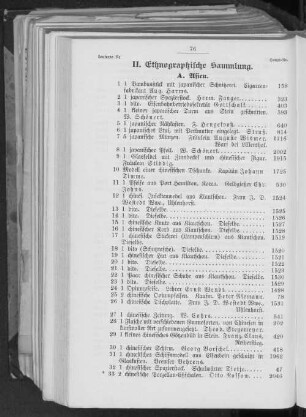 II. Ethnographische Sammlung.