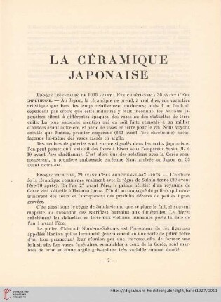 La Céramique Japonaise