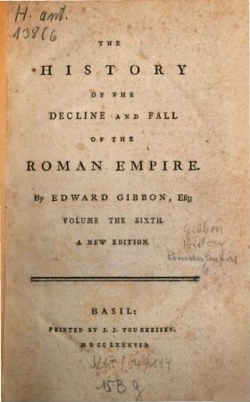 The History Of The Decline And Fall Of The Roman Empire, 6