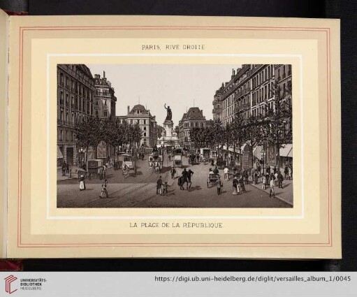 Paris, rive droite. La place de la république