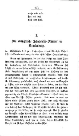 Das evangelische Schullehrer-Seminar zu Oranienburg
