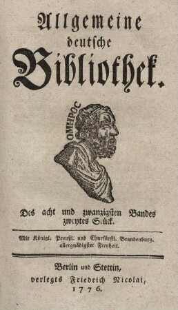 Des acht und zwanzigsten Bandes zweytes Stück.