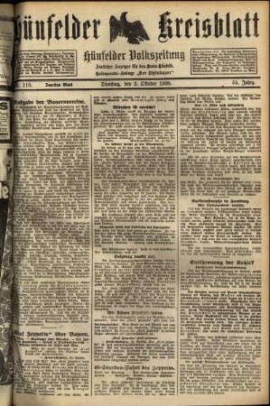 Zweite Ausgabe vom Dienstag, den 02. Oktober 1928.