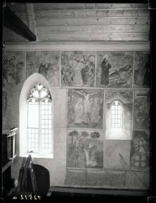 Pfarrkirche; Südwand-Fresken nach der Restaurierung