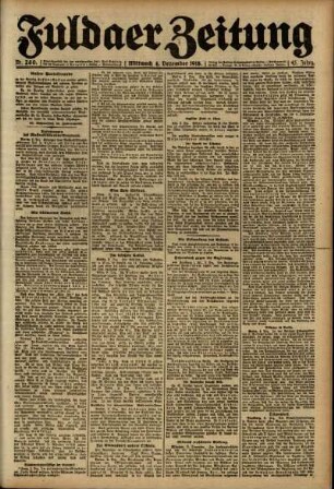Ausgabe vom Mittwoch, den 04. Dezember 1918.