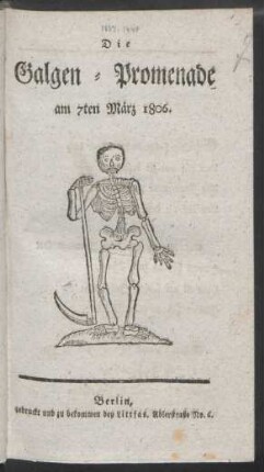 Die Galgen-Promenade am 7ten März 1806