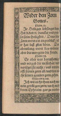 Wider den Zorn Gottes.