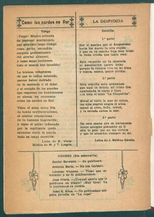 Como los nardos en flor : Tango