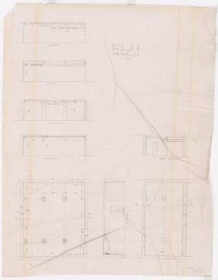 Reichsluftfahrtministerium, Berlin: Weinkeller L4: Schnitte, Grundriss 1:20
