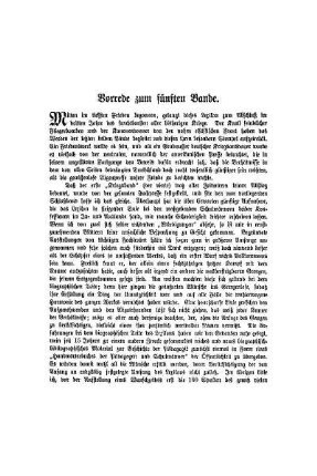 Vorrede zum fünften Bande