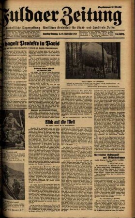Ausgabe vom Samstag, den 18. November 1939.