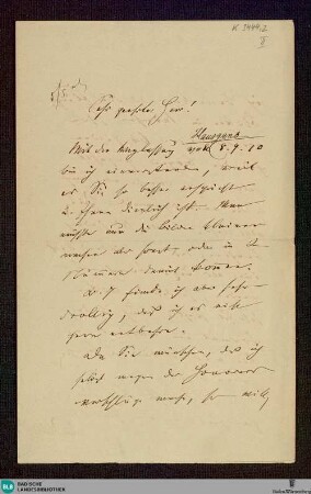 Brief von Ludwig Eichrodt an Eduard Hallberger vom 12.08.1874 - K 3444, 2