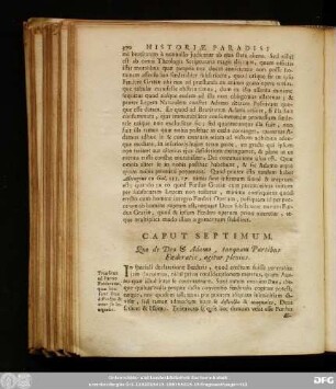 Caput Septimum. Quo de Deo & Adamo, tanquam Partibus Foederatis, agitur plenius.